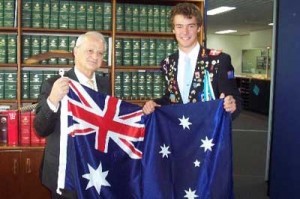Presenting-the-Australian-Flag-to-German-Rotary-Exchange-Student-Mr-Mortiz-Berkholten